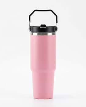 T&T KART Stainless Steel Vacuum Insulated Tumbler with Handle & Straw | Leakproof Travel Mug for Hot & Cold Drinks | Large Capacity Reusable Cup (900m